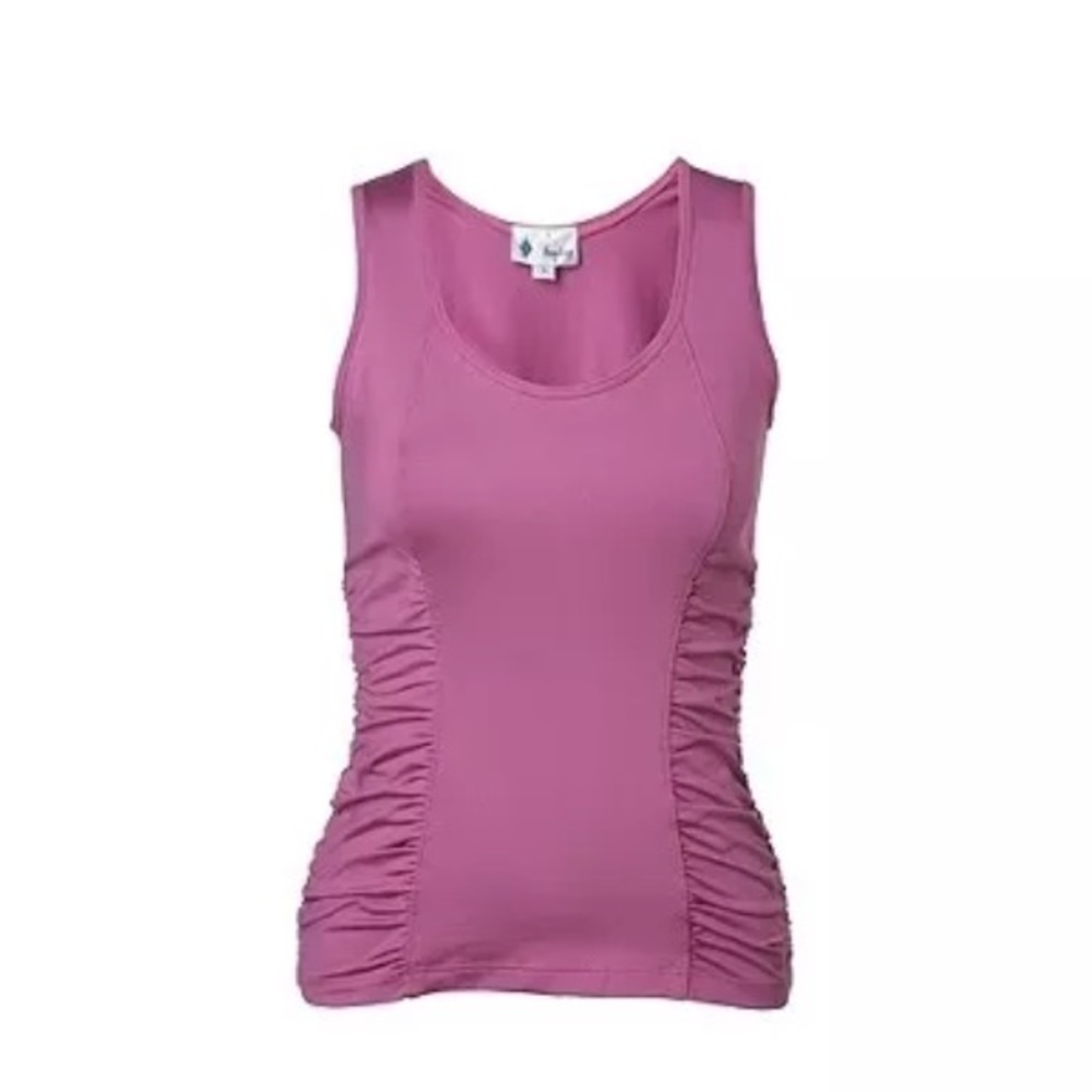 NWT Smashing Golf & Tennis Pink Ruched Tank S 4 6 Athletic